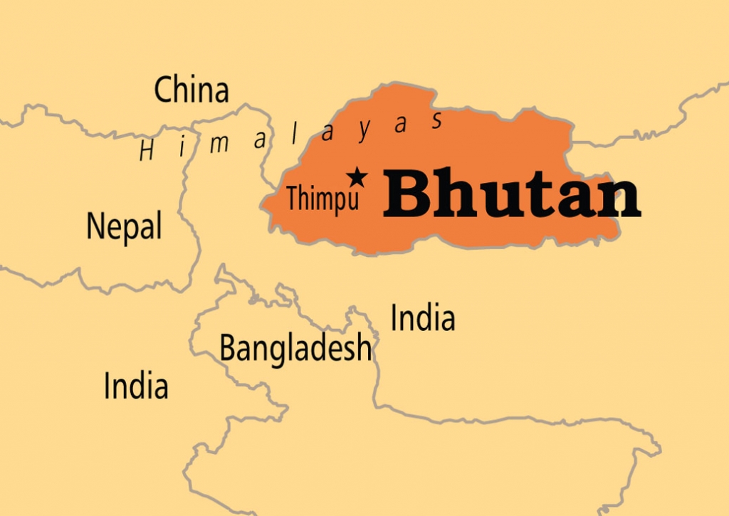 But O PBC Baptist Church Um Lugar Para Novos Come Os   Bhutan Map 1024x725 